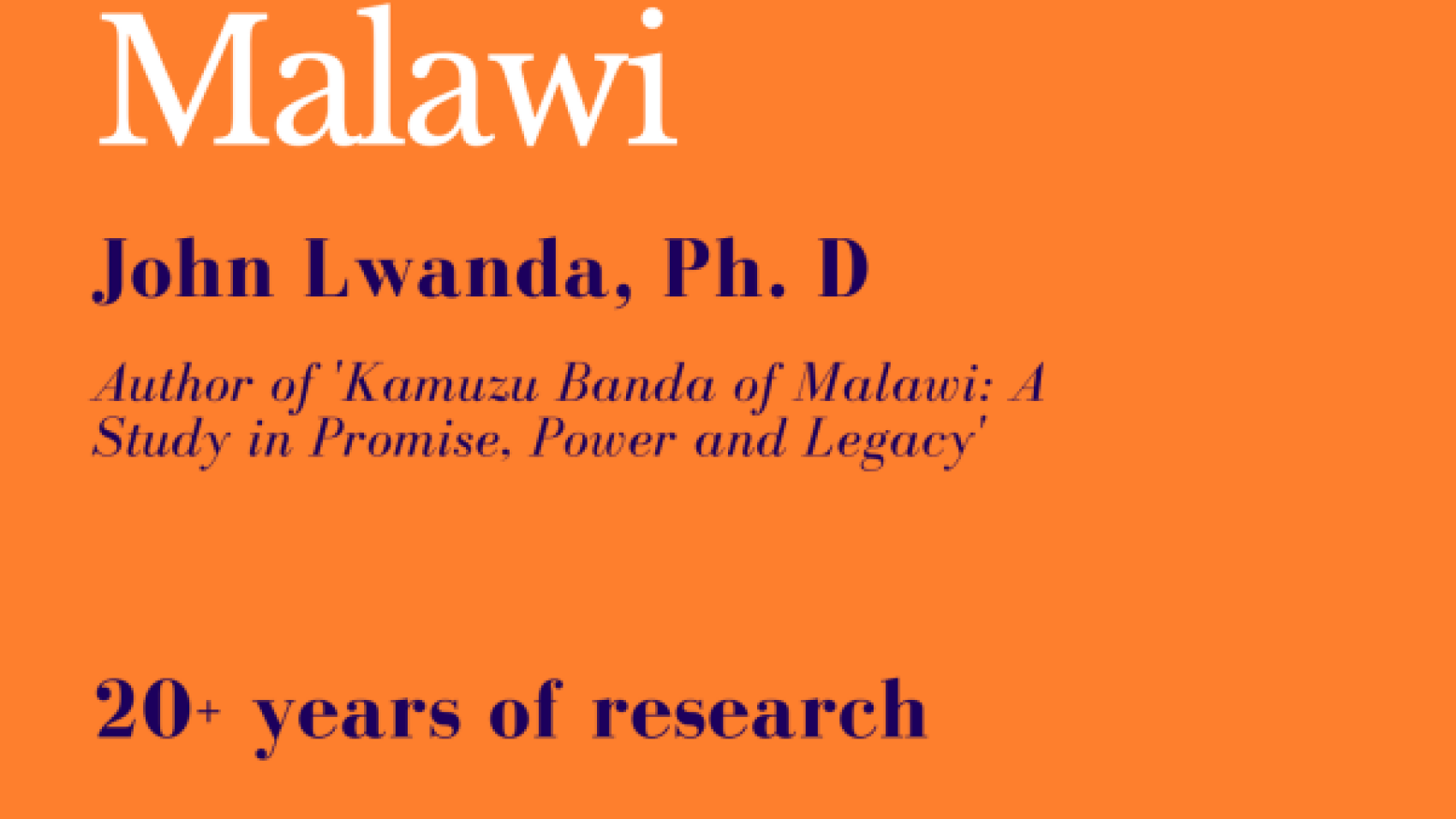making music in malawi poster research